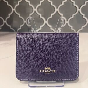 Coach Dark Purple Card Holder
